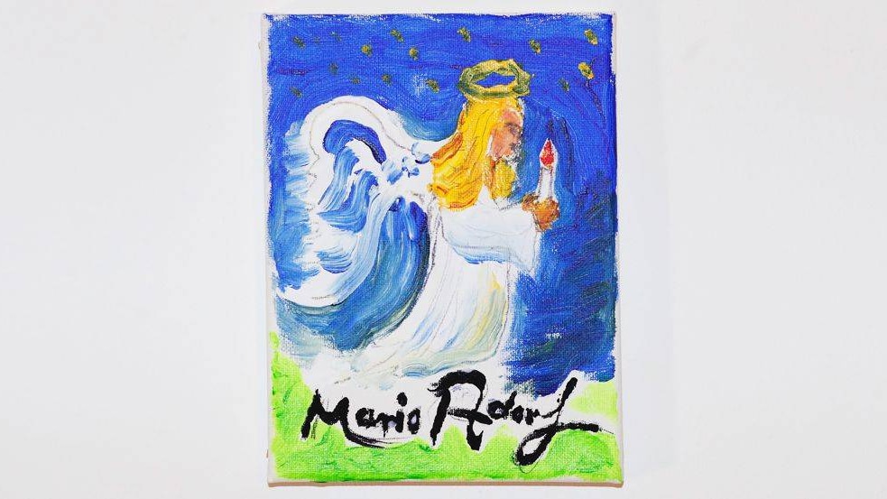 Der Engel, gemalt von Mario Adorf