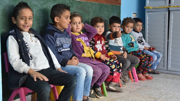 Syrische und irakische Flüchtlingskinder in Amman